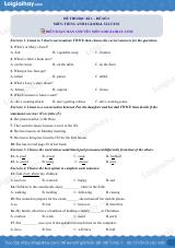 Đề thi học kì 1 Tiếng Anh 8 Global Success - Đề số 2